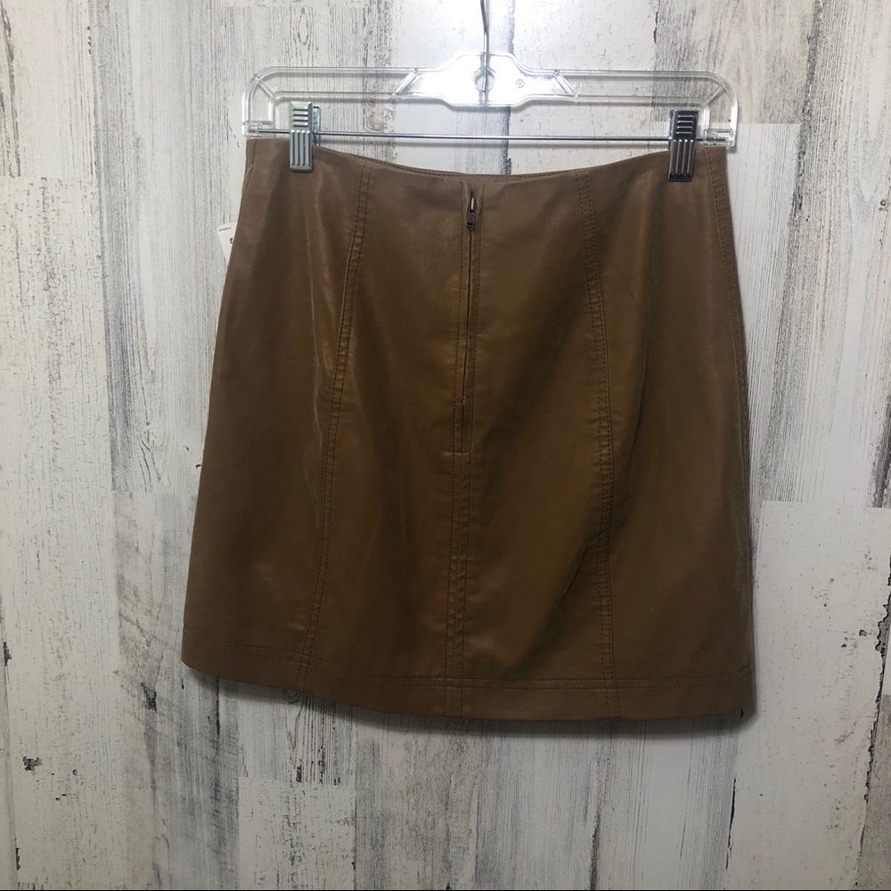 Free People Modern Femme Faux Leather Mini Skirt - Picture 8 of 8